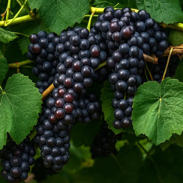 Black Monukka Grapes on the vine sold by Paradise Nursery